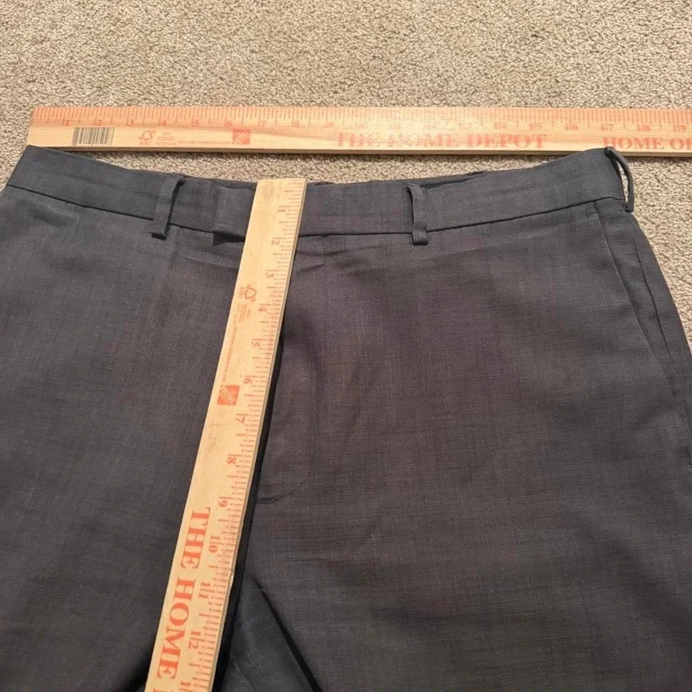 34x30 Grey Baggy Wide Leg Dress Pants Y2K Grunge 2000s Vintage